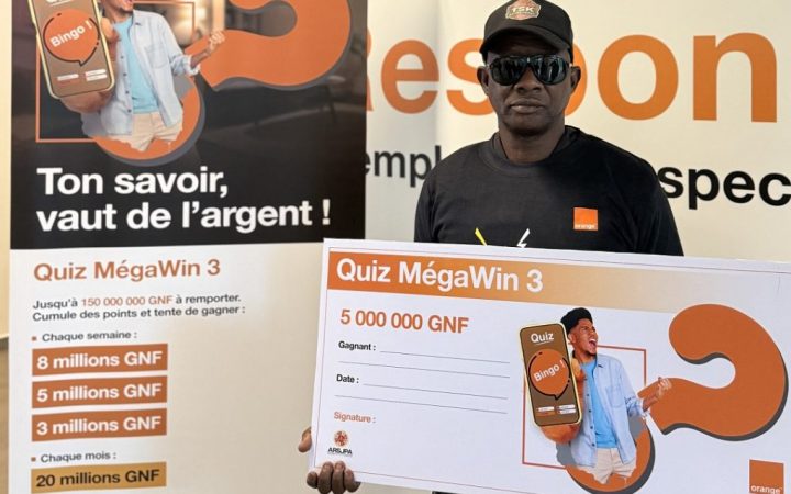 Quiz MégaWin 3 : les gagnants continuent de repartir avec le sourire chez Orange Guinée